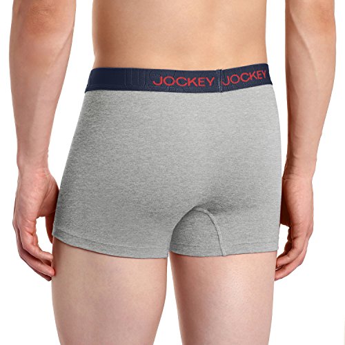 Image of Jockey US60 Men's Super Combed Cotton Elastane Stretch Solid Trunk with Ultrasoft Waistband