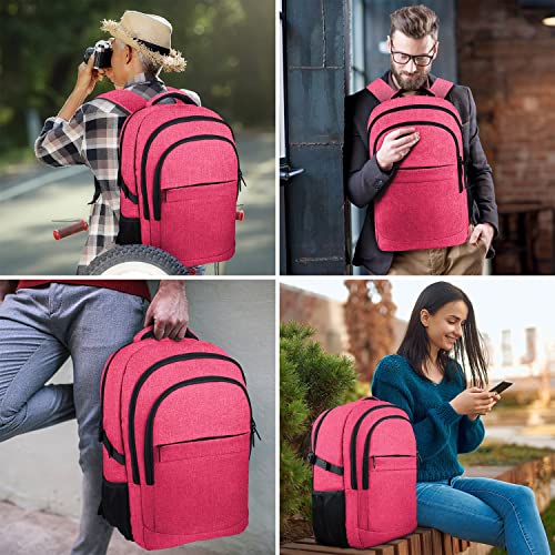 Large Backpack, Carry On Backpack, Lapsouno Tsa Extra Large 17.3 Inch Travel Laptop Backpack, Water Resistant Casual Hiking Travel Daypack, Computer Bag With Usb Port,Business Backpack For Women, Pink #TOP6