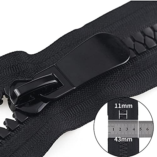 Reißverschlüsse Kordelschlösser Toggle Slider Slider, 8 # 15 # 70-150 cm Kunstharz-Reißverschlüsse Doppelschieber Einzelabzieher Open-End Auto Lock Langer Reißverschluss for Jacken-Outdoor-Rucksack-Zu