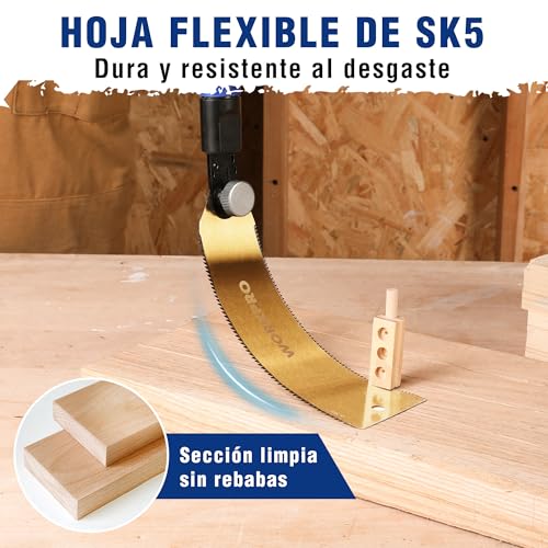 WORKPRO Sierra Japonesa de 210 mm, Sierra de Doble Filo 18TPI/7-9TPI, con Hoja SK5 Flexible y Reemplazable, Sierra Madera con Mango Ergonómico, Perfecta para CarpinterÃa y Trabajos de Madera - Imagen 6