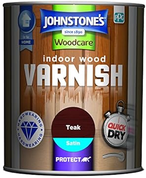 Johnstone's Woodcare Indoor Wood Varnish - Teak 750ml