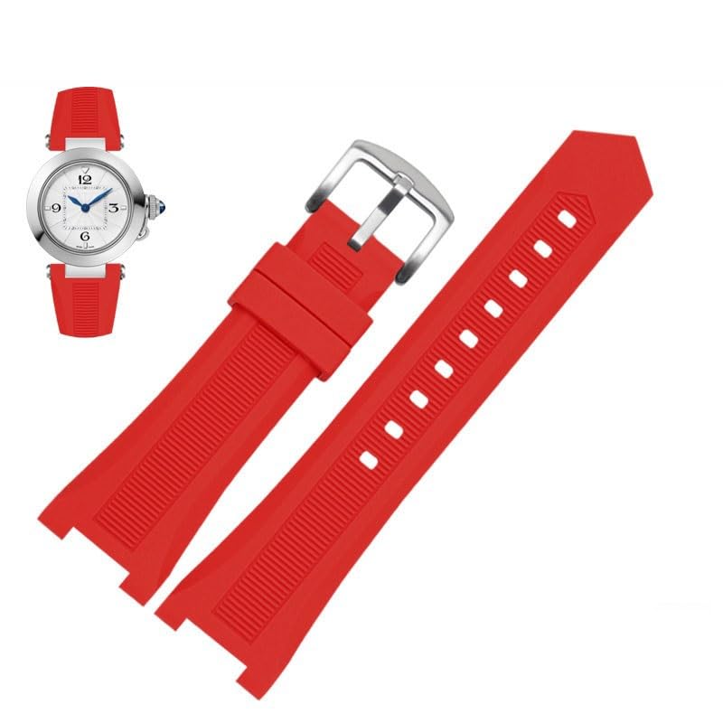 Cinturino in silicone con tacche per orologio da polso GC PASHA nero e bianco