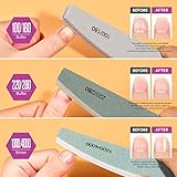 Teenitor Nail File and Buffer Set, 6pcs Nail Buffer Blocks Emery Boards for Nails, Nail Files for Acrylic and Gel Nails, 240 Grit Nail Files Professional for Natural Nails, Nail Filer Half-Moon - Image 5