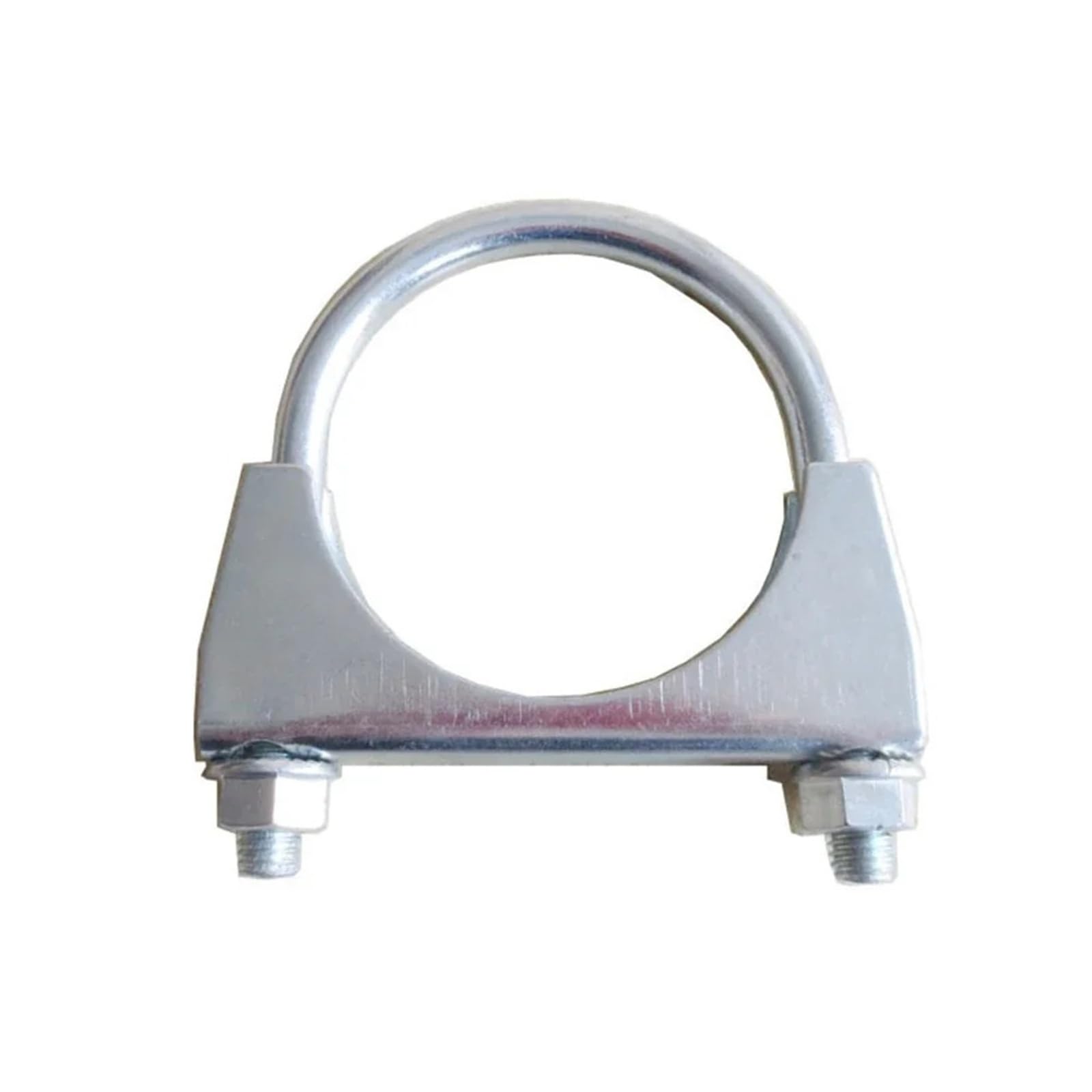 U Shape Pipe Clamp Galvanized Clamp Car Automotive Repair Clear Thread Easy to Install to Use M8 Nut(Round Rod 40-58mm)