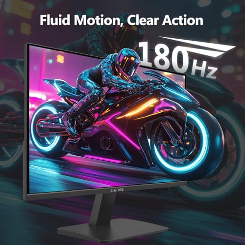 Image of Z-Edge 27 inch 180Hz 165Hz Gaming Monitor, FHD 1080p, MPRT 1ms, IPS Monitor Gaming, 300nits, 16.7M Colors, 120% sRGB, UG27F Frameless Bezel, DP x1, HDMI x1