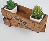 Greencherry Retro Zakka Style Wooden multifunctional desk box for Flowers / Plants / Jewelry /Storage Organizer