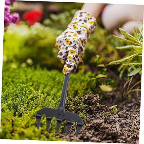 Rastrillo de mano pequeño para jardín Holibanna 2 piezas miniatura 3