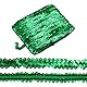M METERXITY 1-Pack Elastische Paillettenborte, 16 Yards 0,8 Zoll Flache Pailletten Glitzer Paillettenborte 2-Reihe Metallische Paillettenborte für Basteln Nähen Verzierung [Grün]