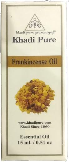 Khadi Pure Herbal Frankincense Essential Oil, 15 ml,Black,KPFRNKCNSEOX1