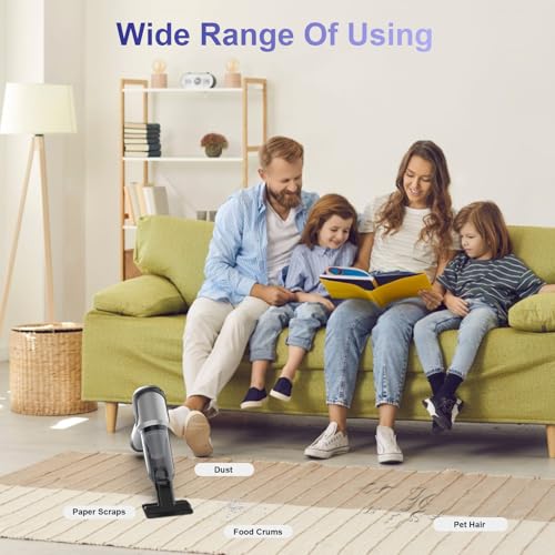 Dnoyevvs Handstaubsauger Akku, 20000Pa Handstaubsauger Kabellos, Auto Staubsauger mit Zubehör, 3-Gang Elektrische Staubgebläse Druckluftspray für Auto, Küche, Haus & Tierhaar Reinigung (C)