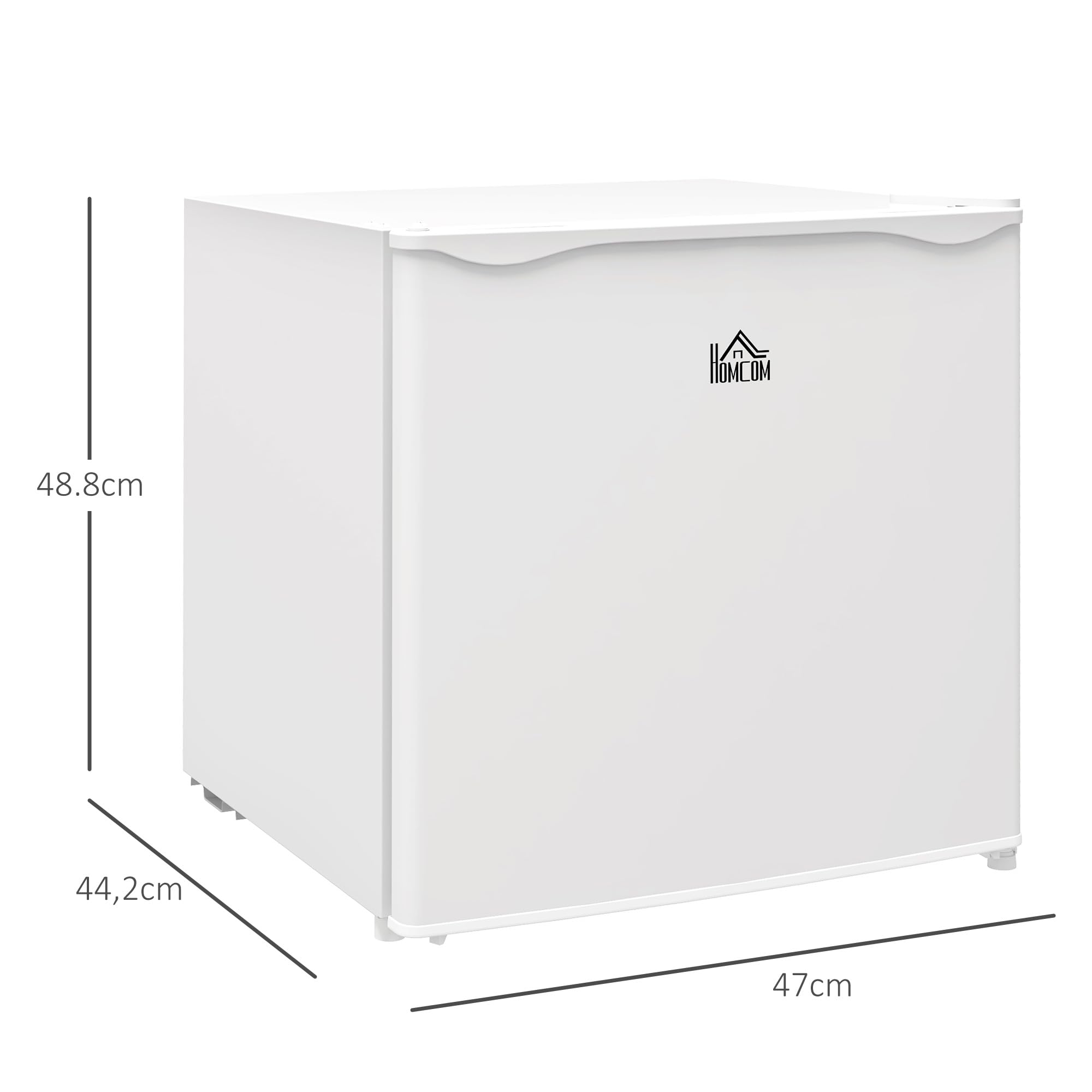 HOMCOM Mini congelatore 35 L box freezer elettrico a libera installazione 45 W mini congelatore mini frigorifero -14 a -24℃ Controllo della temperatura a 5 livelli 47 x 44,2 x 48,8 cm Bianco