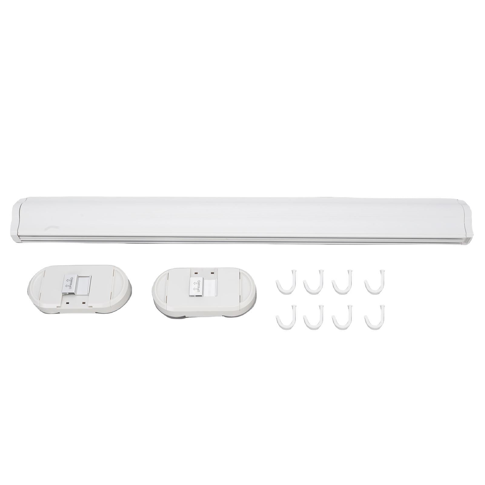Stendibiancheria a scomparsa a parete, salvaspazio, con ventosa per asciugamani, calzini, biancheria intima, 60 cm, bianco (Bianca)