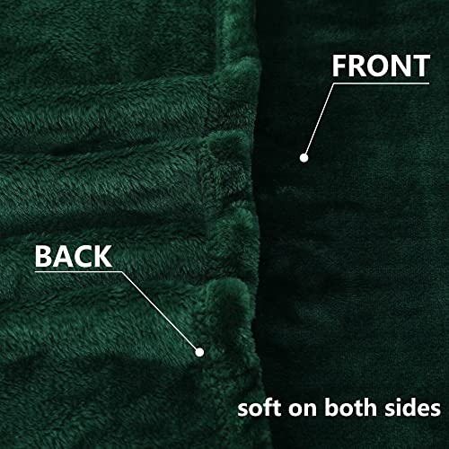 Image of NANPIPER Fleece Blankets Super Soft Flannel King Size Blanket for Bed Luxury Cozy Microfiber Plush Fuzzy Blanket,Olive Green