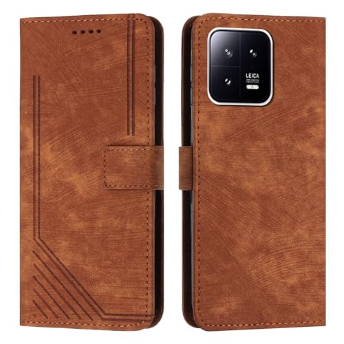 Housse Xiaomi 13 marron en cuir synthétique pour vos déplacements professionnels