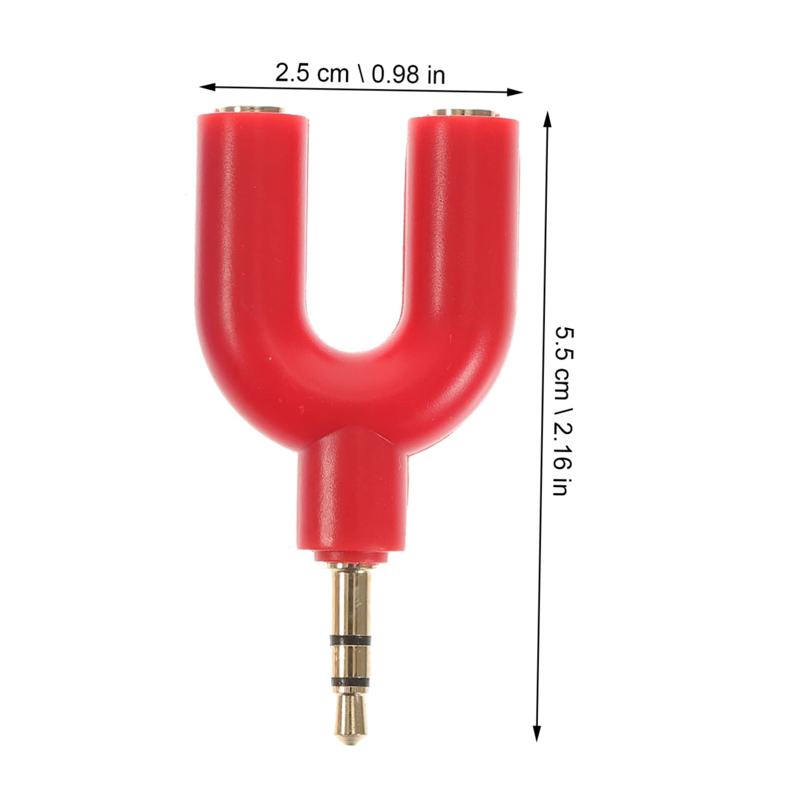 OSALADI 30pezzi u Shape Headphone Adapter y Splitter to Adattatore Audio Per Condivisione Cuffie Con Design Leggero e Stabile Per Tablet e Laptop Confezione Da Rosse