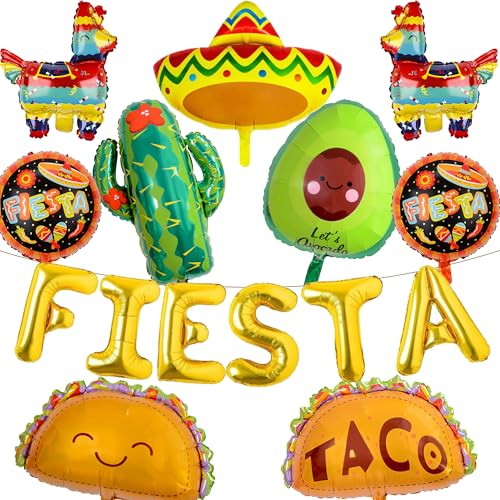 Mexican Party Decorations Fiesta Balloons - 14 Pcs Cinco De