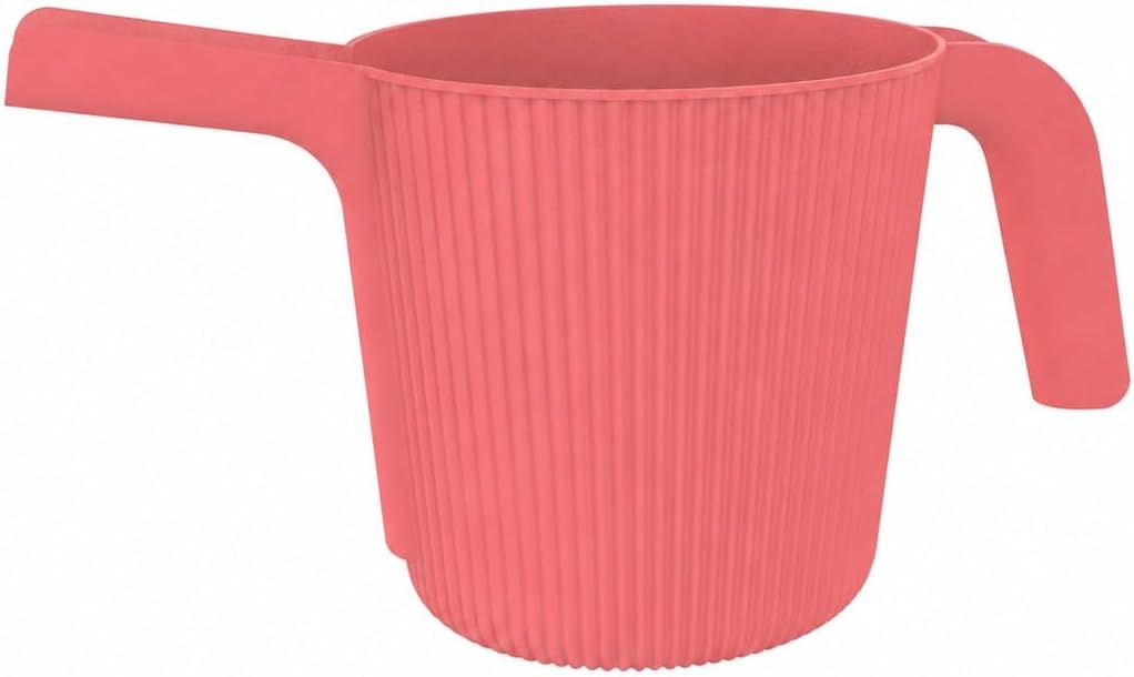 0.5 Gallon Resin Watering Can, Coral Peony, Indoor Outdoor Plant Watering Can with Long Spout for Flowers, Herbs, Garden and Houseplants (Coral Peony)