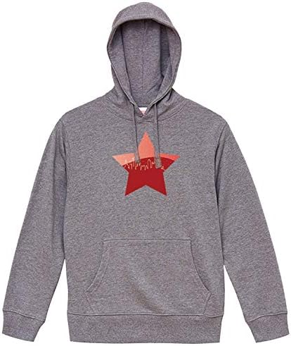 Amazon Lindwurm パーカー メンズ プルオーバー スウェット レディース トレーナー 長袖 フード付き おしゃれ 星 赤 スター 星柄 ワンポイント 男女兼用 プリントパーカー トレーナー パーカー 通販