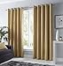Fusion - Sorbonne Ösenvorhänge, 100 % Baumwolle, 117 x 183 cm, Ockerfarben, 2 Stück