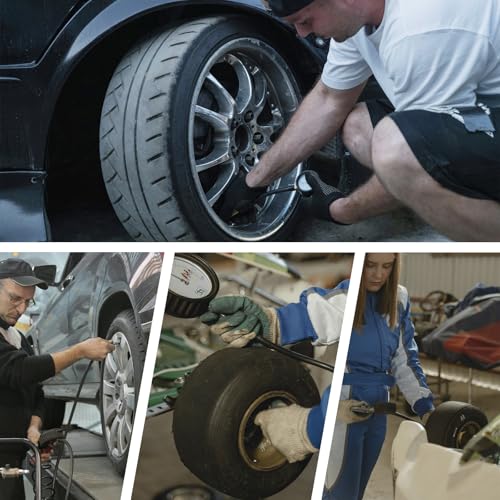 Image of 2 Pcs 8.25 inch Black Valve Stem Extension, Flexible Valve Stem Extenders for Cars, Trucks, Motorcycles, Bikes, Scooters - Universal Fit