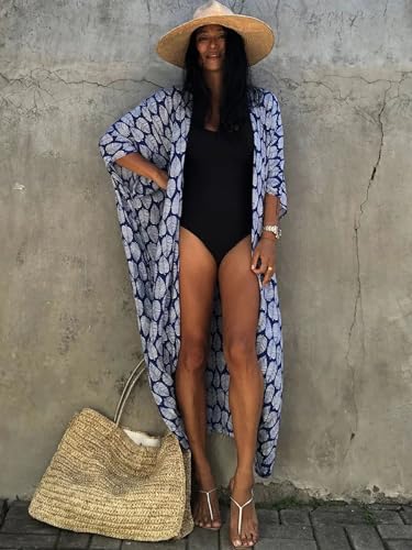 Image of Kaftan Dresses for Women Plus Size Summer Beach Dress with Print and Swim Cover Ups