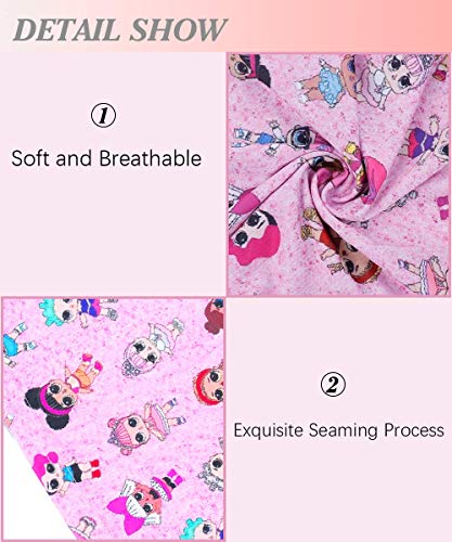Kids Neck Gaiter Balaclava, Face Cover Bandana, Mask Toddler Half Face Protective Reusable Infinity Scarf, Headwear for Softball. Gifts for Girls. Pink Baby White Dinosaur - Thumbnail 2