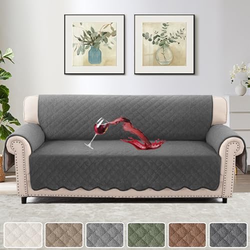 H.VERSAILTEX Waterproof Quilted Couch Covers Non Slip Sofa