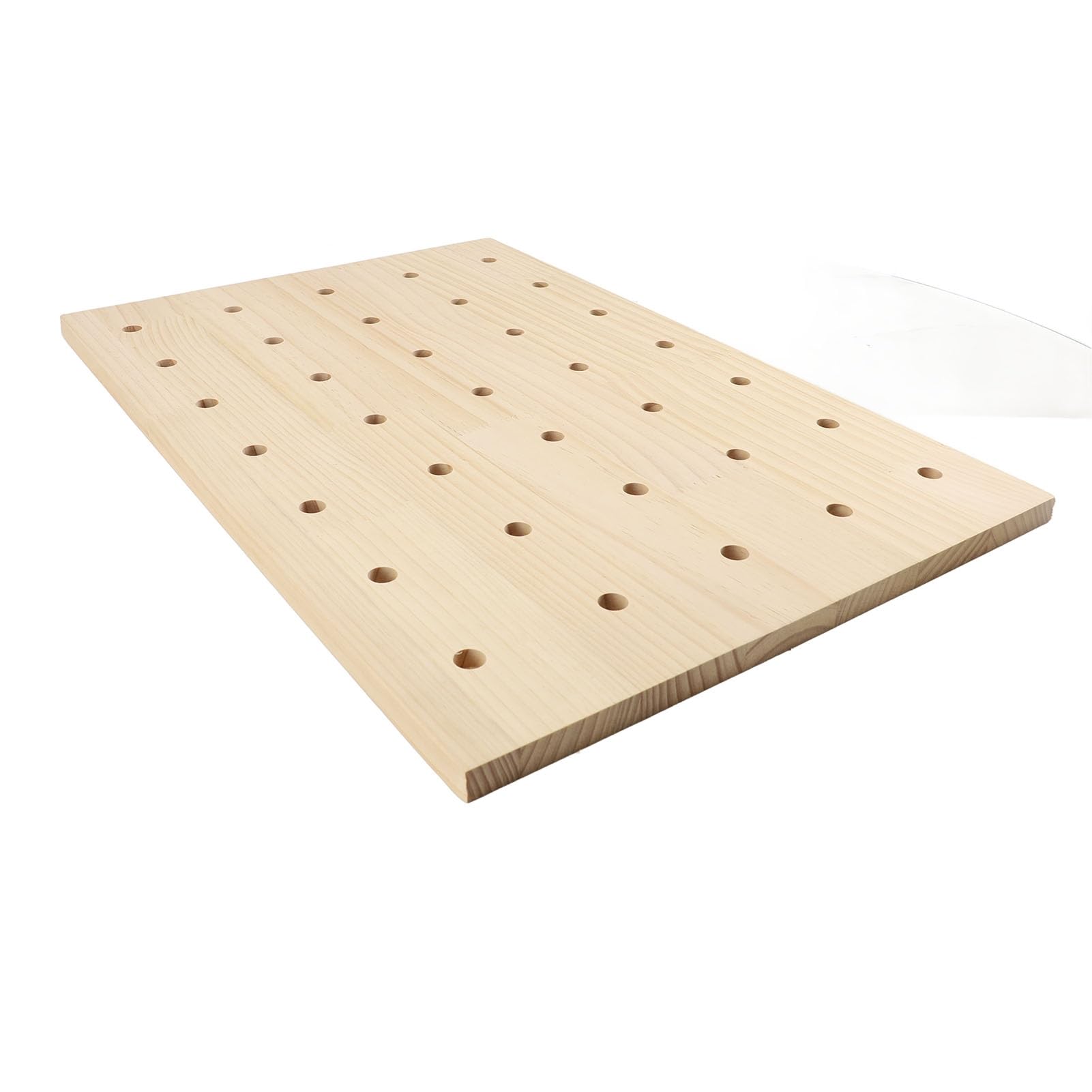 Rengue Tablero Perforado de Madera, Organizador de Panel de Almacenamiento de Pared de 40x60cm con Kit de Tablero Perforado Personalizable para Botellas, Tazas y Plantas