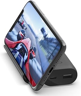 Belkin Power Bank with Stand (Play Series) 5K Portable Charger with Smartphone Stand (Watch Videos and Play Games While Charging) Battery Pack