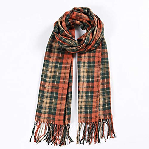 Roll Up Women's Cashmere Scarf Plaid Tartan Shawl, Soft Winter Blanket Wrap, Scarves For Women3