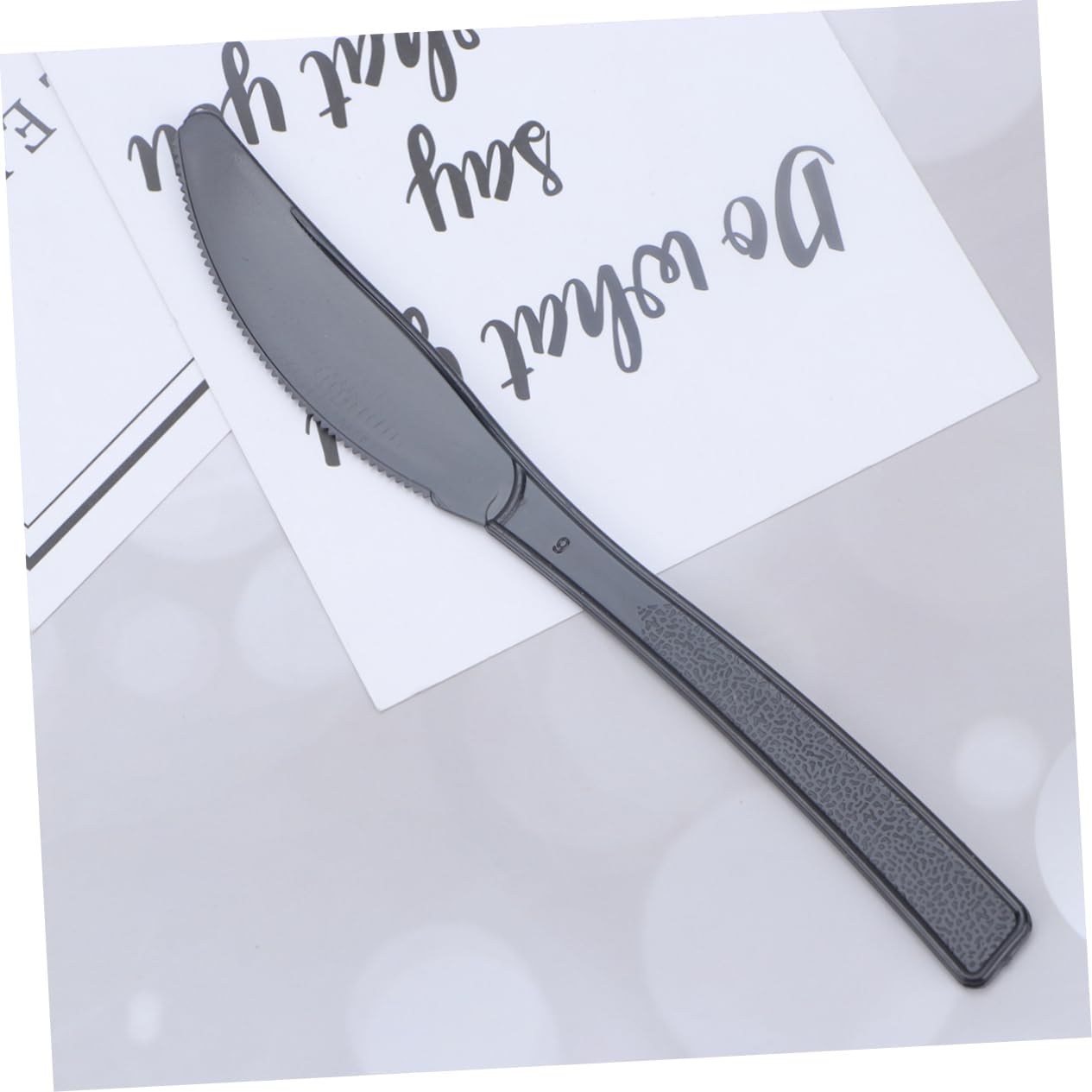 Ipetboom 48pcs Plastic Knives Knives for Graduation Party Disposable Cutlery Set Stylish Dinnerware for Outdoor Events