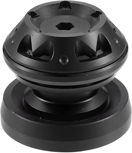 Miniatura 6 de X AUTOHAUX 2 carretes deslizantes de aleación de aluminio negro M10x1.5 de 0.394in