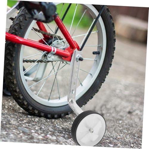 Ruedas de entrenamiento auxiliares porosas de acero para bicicleta, accesorios estabilizadores para niños y principiantes, soporte de seguridad para aprendizaje miniatura 4