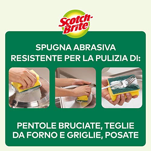 Image of Scotch-Brite Classic Heavy Duty Scrub Sponge, 16 Pieces - Durable Scourer that Easily Removes Grease & Burnt-on Food