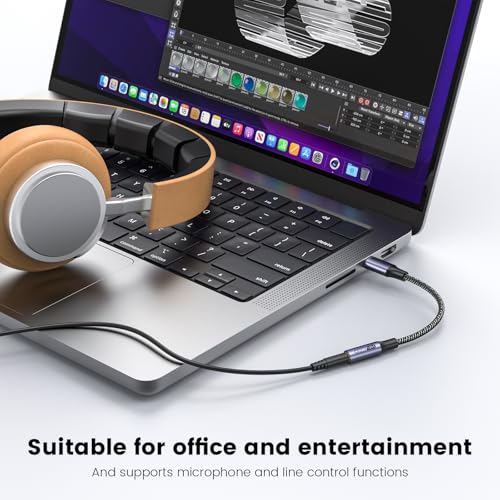 MOSWAG USB Typ C auf 3.5mm Kopfhörer Jack Adapter, Audio USB C auf Aux Dongle Kabel für iPhone 16 Pro Max/16 Pro/16 Plus/16/15 Pro/15, Samsung Galaxy S24 S23 S22 S21 S20, Huawei, Pixel, ipad und mehr