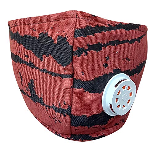 Image of Teemoods Breathable Cotton Mask with Valve - Reusable, Washable Face Covering for Dust, Smoke & Respiratory Droplet Protection