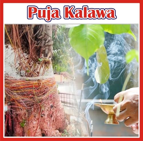 Image of Puja Kalawa Thread, Red and Yellow Sacred Cotton Thread for Religious Ceremonies
