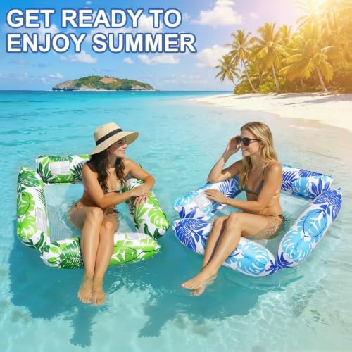 Korlon Tec 2 Pack Inflatable Pool Floats Adult, 4-in-1 Pool Float Rafts - 3