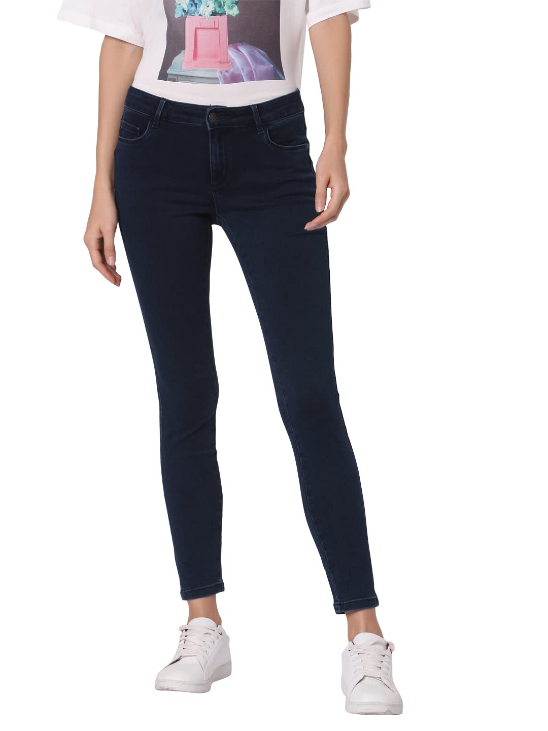 VERO Moda Women’s Skinny Mid-Rise Jeggings – Stylish Stretch Denim Pants for Women