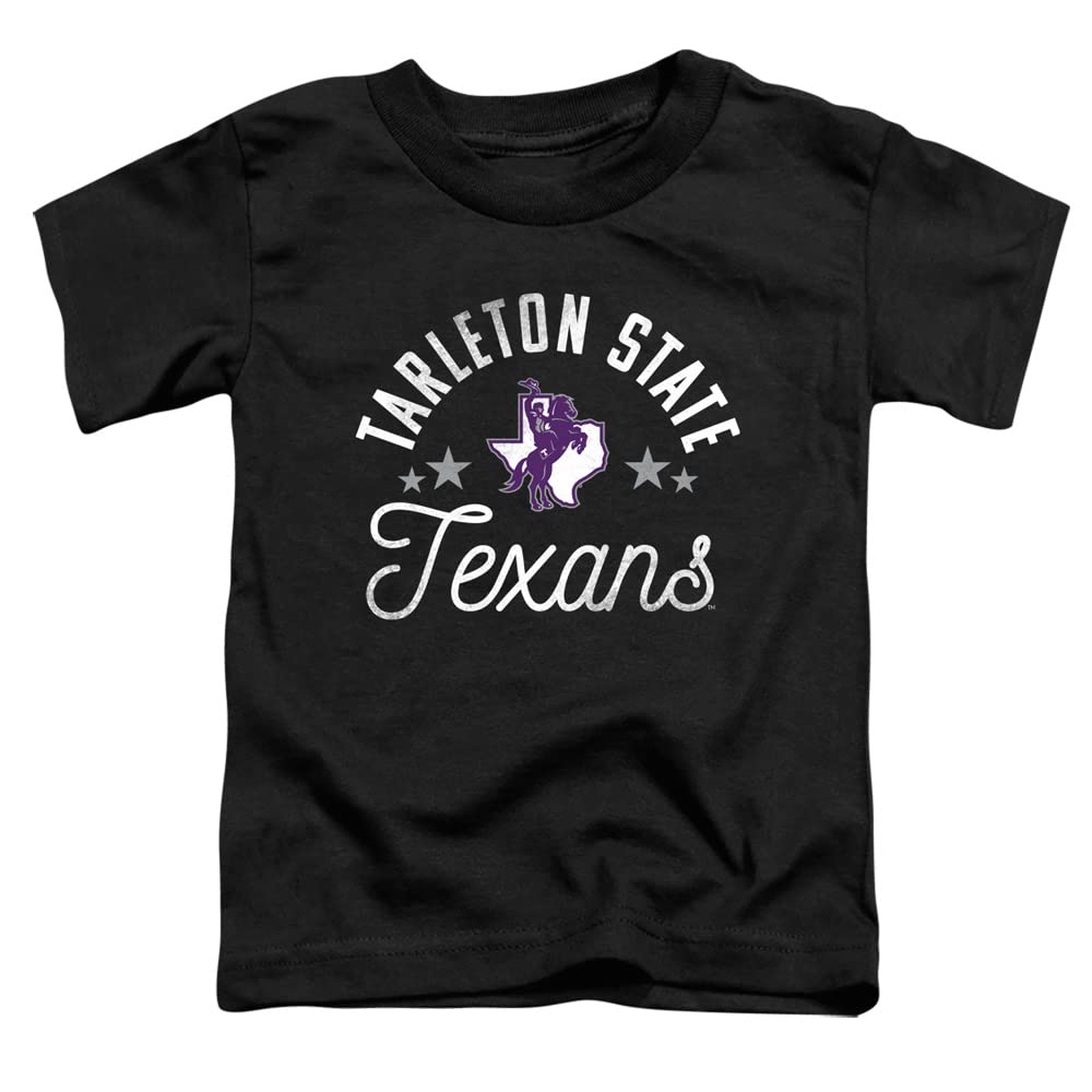 Tarleton State University Official Texans Unisex Toddler T Shirt,Black, 4