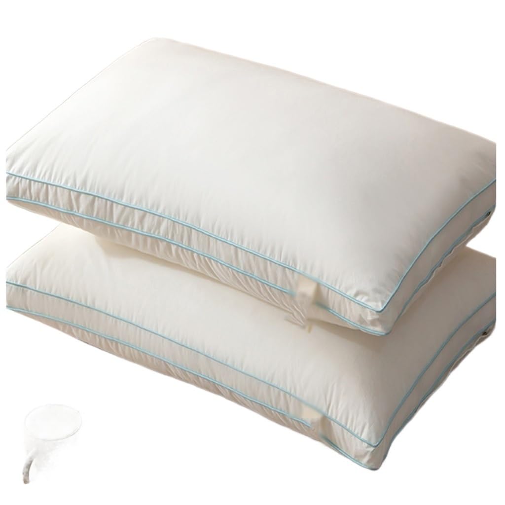 MFJGHU Cotton Pillow Core, Sleep Aid, Single And Mid-high And Low Thicker Fabric Bedding(Middle pillow)