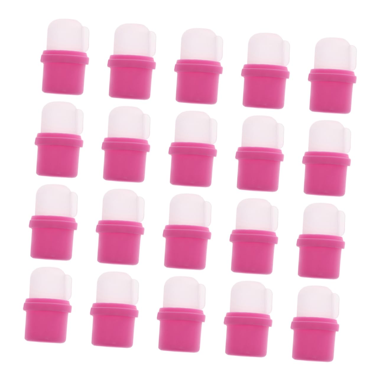 20Pcs Nail Remover Soaker Caps for Manicure and Nail Polish Removal Comfortable Silicone and Plastic for Home and Salon Use Portable