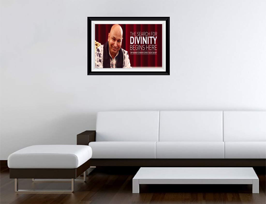 Printed Landscape Photo Frame Style Decal Decor - Divinity Guruji, 60 Cm X 5 (Multicolor)