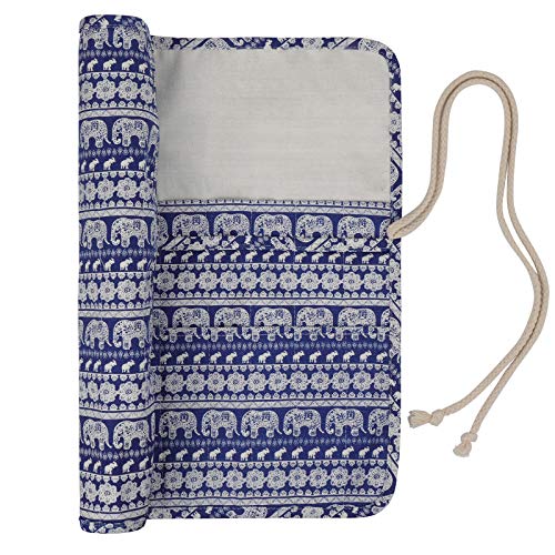 Coopay Envoltura Agujas Tejer, Rollo Agujas Tejer Agujas Rectas Cortas Doble Punta o Almacenamiento Gancho Ganchillo Tunecino, Estuche de Agujas...