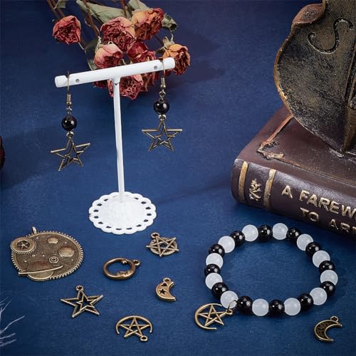 SUNNYCLUE 1 Box 58Pcs 15 Styles Celestial Charms Star Moon Charms Crescent Stars Bulk Antique Bronze Retro Witch Magic for Jewellery Making Supplies DIY Necklace Bracelet Earrings Adult - Image 4