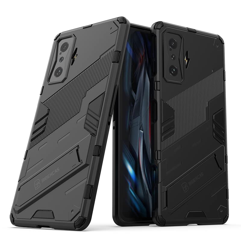 RanTuo Custodia per Xiaomi Poco F4 GT Cover, TPU + PC 2 in 1 Doppia Protezione, Antiurto, Resistente ai Graffi, con Sede a Staffa, Cover per Xiaomi Poco F4 GT.(Blu