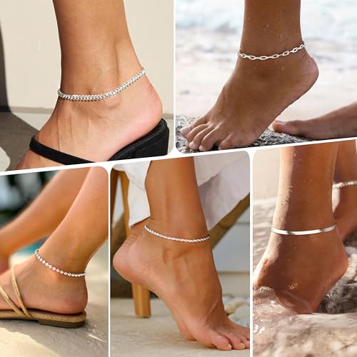 Image of Extra Large Anklets for Women Waterproof, 14K Gold Plated Stack Anklets for Women Plus Size, 10 inch+2 inch Non Tarnish Large Ankle Bracelets for Women, Summer Big Ankles Set, Beach Bikini Vacation Jewelry