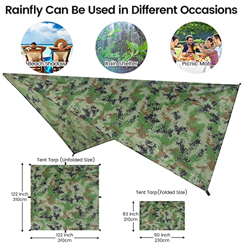 Portable Double Camping Hammock,2 Person Nylon Parachute Hammock With Mos-Quito Net Outdoor Hammocks Tent With Waterproof Rainfly Awning For Outdoors Camping Backpacking Hiking Travel #TOP4