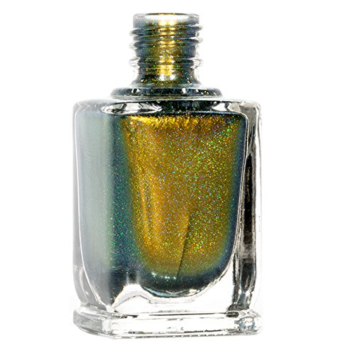 Image of ILNP Bishop (H) - Gold, Olive Green, Greyish Blue Color Shifting Holographic Nail Polish