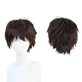 LuckMX Halloween Cosplay wig compatible with Shingeki no Kyojin Eren Yeager